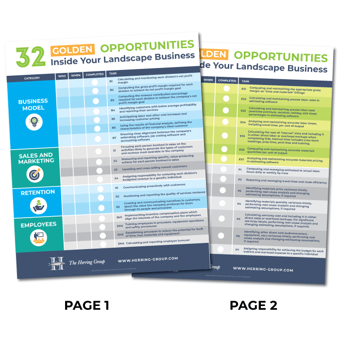 32 golden opportunities inside landscaping business